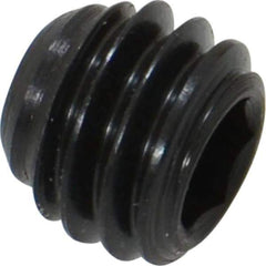 Made in USA - 3/8-16 UNC, 5/16" Length Under Head, Cup Point Set Screw - Grade 8 Alloy Steel, 3/16" Key - Eagle Tool & Supply