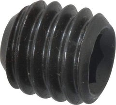Made in USA - 3/8-16 UNC, 3/8" Length Under Head, Cup Point Set Screw - Grade 8 Alloy Steel, 3/16" Key - Eagle Tool & Supply