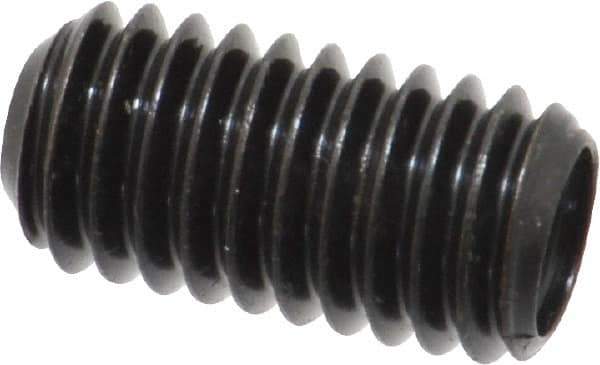 Made in USA - 3/8-16 UNC, 3/4" Length Under Head, Cup Point Set Screw - Grade 8 Alloy Steel, 3/16" Key - Eagle Tool & Supply