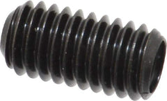 Made in USA - 3/8-16 UNC, 3/4" Length Under Head, Cup Point Set Screw - Grade 8 Alloy Steel, 3/16" Key - Eagle Tool & Supply
