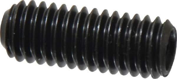 Made in USA - 3/8-16 UNC, 1" Length Under Head, Cup Point Set Screw - Grade 8 Alloy Steel, 3/16" Key - Eagle Tool & Supply