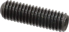 Made in USA - 3/8-16 UNC, 1-1/4" Length Under Head, Cup Point Set Screw - Grade 8 Alloy Steel, 3/16" Key - Eagle Tool & Supply