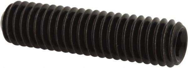 Made in USA - 3/8-16 UNC, 1-1/2" Length Under Head, Cup Point Set Screw - Grade 8 Alloy Steel, 3/16" Key - Eagle Tool & Supply