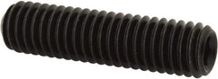 Made in USA - 3/8-16 UNC, 1-1/2" Length Under Head, Cup Point Set Screw - Grade 8 Alloy Steel, 3/16" Key - Eagle Tool & Supply