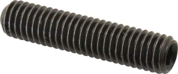 Made in USA - 3/8-16 UNC, 1-3/4" Length Under Head, Cup Point Set Screw - Grade 8 Alloy Steel, 3/16" Key - Eagle Tool & Supply