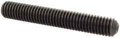 Made in USA - 3/8-16 UNC, 2-1/2" Length Under Head, Cup Point Set Screw - Grade 8 Alloy Steel, 3/16" Key - Eagle Tool & Supply