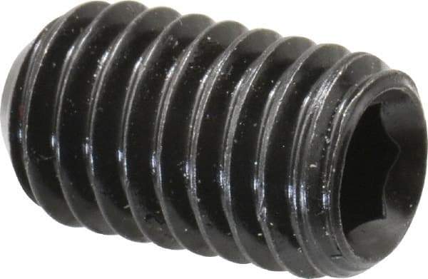 Made in USA - 7/16-14 UNC, 3/4" Length Under Head, Cup Point Set Screw - Grade 8 Alloy Steel, 7/32" Key - Eagle Tool & Supply