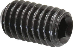 Made in USA - 7/16-14 UNC, 3/4" Length Under Head, Cup Point Set Screw - Grade 8 Alloy Steel, 7/32" Key - Eagle Tool & Supply
