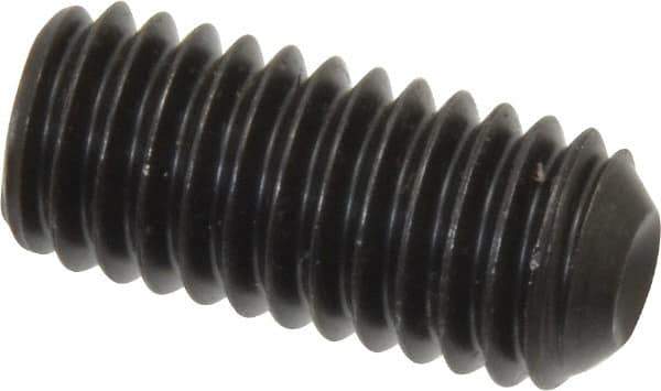 Made in USA - 7/16-14 UNC, 1" Length Under Head, Cup Point Set Screw - Grade 8 Alloy Steel, 7/32" Key - Eagle Tool & Supply