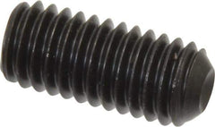 Made in USA - 7/16-14 UNC, 1" Length Under Head, Cup Point Set Screw - Grade 8 Alloy Steel, 7/32" Key - Eagle Tool & Supply