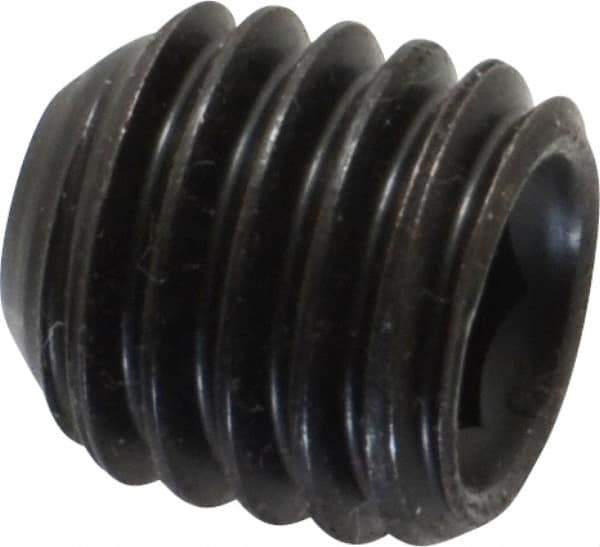 Made in USA - 1/2-13 UNC, 1/2" Length Under Head, Cup Point Set Screw - Grade 8 Alloy Steel, 1/4" Key - Eagle Tool & Supply