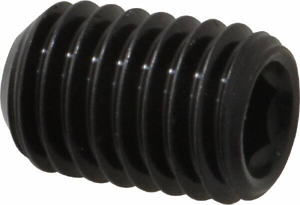 Made in USA - 1/2-13 UNC, 3/4" Length Under Head, Cup Point Set Screw - Grade 8 Alloy Steel, 1/4" Key - Eagle Tool & Supply