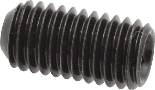 Made in USA - 1/2-13 UNC, 1" Length Under Head, Cup Point Set Screw - Grade 8 Alloy Steel, 1/4" Key - Eagle Tool & Supply