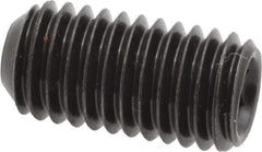 Made in USA - 1/2-13 UNC, 1" Length Under Head, Cup Point Set Screw - Grade 8 Alloy Steel, 1/4" Key - Eagle Tool & Supply