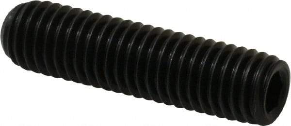 Made in USA - 1/2-13 UNC, 2" Length Under Head, Cup Point Set Screw - Grade 8 Alloy Steel, 1/4" Key - Eagle Tool & Supply