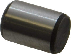 Value Collection - 1/4" Diam x 3/8" Pin Length Alloy Steel Standard Dowel Pin - C 50-58 Hardness, 12,800 Lb Breaking Strength, 1 Beveled & 1 Rounded End - Eagle Tool & Supply