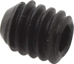 Made in USA - #4-48 UNF, 1/8" Length Under Head, Cup Point Set Screw - Grade 8 Alloy Steel, 0.05" Key - Eagle Tool & Supply
