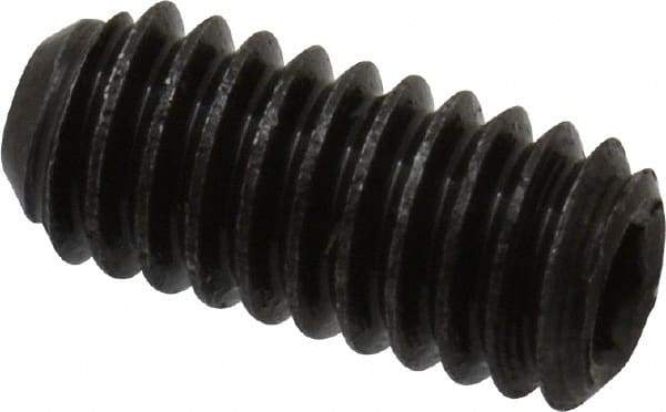 Made in USA - #4-48 UNF, 1/4" Length Under Head, Cup Point Set Screw - Grade 8 Alloy Steel, 0.05" Key - Eagle Tool & Supply