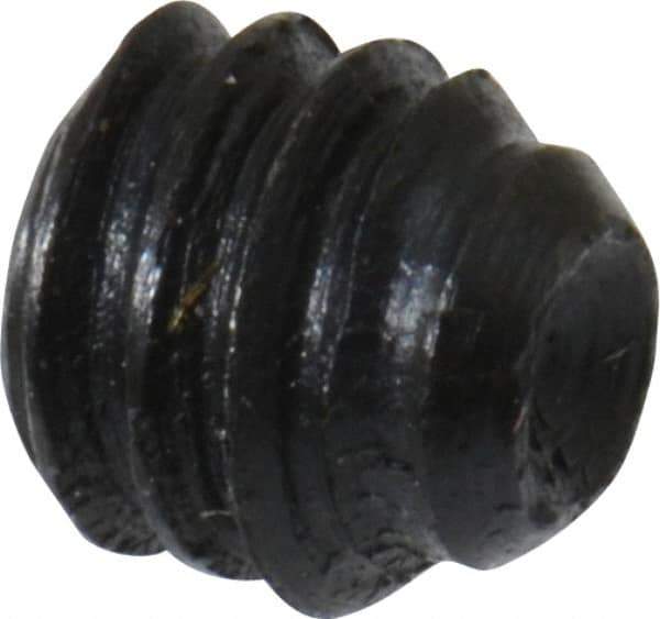 Made in USA - #6-40 UNF, 1/8" Length Under Head, Cup Point Set Screw - Grade 8 Alloy Steel, 1/16" Key - Eagle Tool & Supply