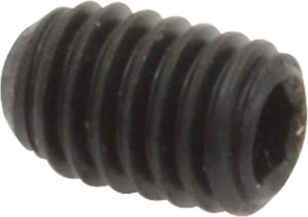 Made in USA - #8-36 UNF, 1/4" Length Under Head, Cup Point Set Screw - Grade 8 Alloy Steel, 5/64" Key - Eagle Tool & Supply
