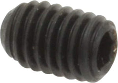 Made in USA - #8-36 UNF, 1/4" Length Under Head, Cup Point Set Screw - Grade 8 Alloy Steel, 5/64" Key - Eagle Tool & Supply