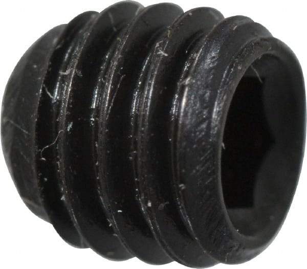Made in USA - #10-32 UNF, 3/16" Length Under Head, Cup Point Set Screw - Grade 8 Alloy Steel, 3/32" Key - Eagle Tool & Supply