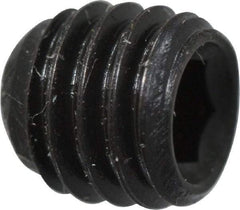 Made in USA - #10-32 UNF, 3/16" Length Under Head, Cup Point Set Screw - Grade 8 Alloy Steel, 3/32" Key - Eagle Tool & Supply