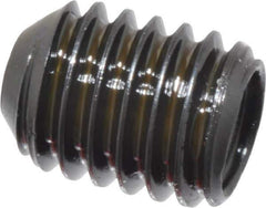 Made in USA - #10-32 UNF, 1/4" Length Under Head, Cup Point Set Screw - Grade 8 Alloy Steel, 3/32" Key - Eagle Tool & Supply