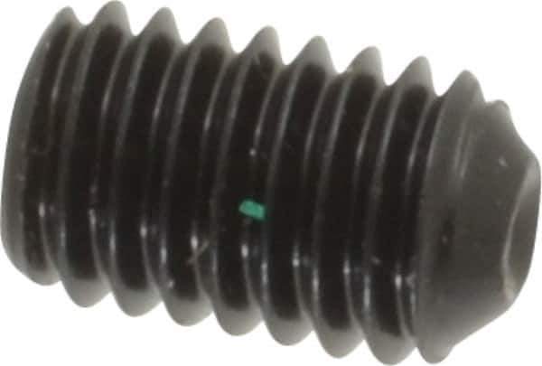 Made in USA - #10-32 UNF, 5/16" Length Under Head, Cup Point Set Screw - Grade 8 Alloy Steel, 3/32" Key - Eagle Tool & Supply