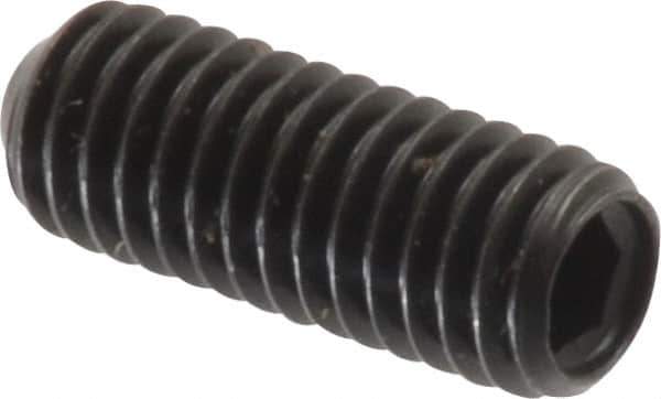 Made in USA - #10-32 UNF, 1/2" Length Under Head, Cup Point Set Screw - Grade 8 Alloy Steel, 3/32" Key - Eagle Tool & Supply
