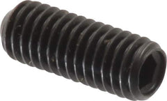 Made in USA - #10-32 UNF, 1/2" Length Under Head, Cup Point Set Screw - Grade 8 Alloy Steel, 3/32" Key - Eagle Tool & Supply