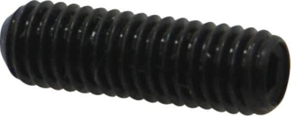 Made in USA - #10-32 UNF, 5/8" Length Under Head, Cup Point Set Screw - Grade 8 Alloy Steel, 3/32" Key - Eagle Tool & Supply