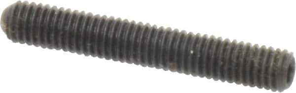 Made in USA - #10-32 UNF, 1-1/4" Length Under Head, Cup Point Set Screw - Grade 8 Alloy Steel, 3/32" Key - Eagle Tool & Supply