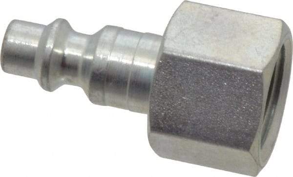 Legris - 3/8 Female NPT Industrial Pneumatic Hose Connector - Plated Steel, 1/4" Body Diam - Eagle Tool & Supply