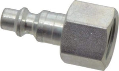 Legris - 3/8 Female NPT Industrial Pneumatic Hose Connector - Plated Steel, 1/4" Body Diam - Eagle Tool & Supply