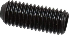 Made in USA - 1/4-28 UNF, 5/8" Length Under Head, Cup Point Set Screw - Grade 8 Alloy Steel, 1/8" Key - Eagle Tool & Supply