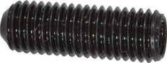 Made in USA - 1/4-28 UNF, 3/4" Length Under Head, Cup Point Set Screw - Grade 8 Alloy Steel, 1/8" Key - Eagle Tool & Supply