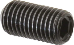 Made in USA - 5/16-24 UNF, 5/8" Length Under Head, Cup Point Set Screw - Grade 8 Alloy Steel, 5/32" Key - Eagle Tool & Supply