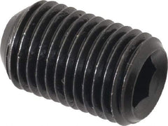 Made in USA - 3/8-24 UNF, 5/8" Length Under Head, Cup Point Set Screw - Grade 8 Alloy Steel, 3/16" Key - Eagle Tool & Supply