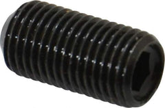 Made in USA - 3/8-24 UNF, 3/4" Length Under Head, Cup Point Set Screw - Grade 8 Alloy Steel, 3/16" Key - Eagle Tool & Supply