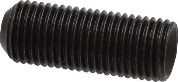 Made in USA - 3/8-24 UNF, 1" Length Under Head, Cup Point Set Screw - Grade 8 Alloy Steel, 3/16" Key - Eagle Tool & Supply