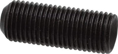 Made in USA - 3/8-24 UNF, 1" Length Under Head, Cup Point Set Screw - Grade 8 Alloy Steel, 3/16" Key - Eagle Tool & Supply
