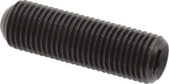 Made in USA - 3/8-24 UNF, 1-1/4" Length Under Head, Cup Point Set Screw - Grade 8 Alloy Steel, 3/16" Key - Eagle Tool & Supply