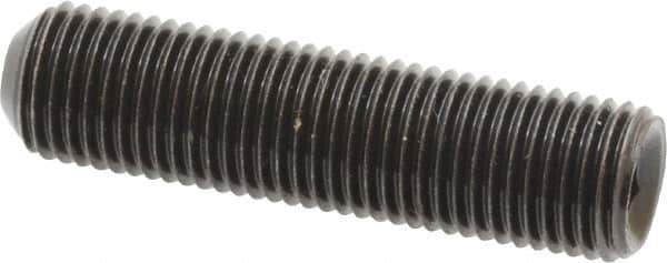 Made in USA - 3/8-24 UNF, 1-1/2" Length Under Head, Cup Point Set Screw - Grade 8 Alloy Steel, 3/16" Key - Eagle Tool & Supply