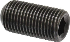 Made in USA - 1/2-20 UNF, 1" Length Under Head, Cup Point Set Screw - Grade 8 Alloy Steel, 1/4" Key - Eagle Tool & Supply