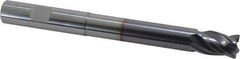 Niagara Cutter - 1/2", 4 Flute, Single End, Solid Carbide, 0.03" Corner Radius End Mill - 5" OAL, Right Hand Flute, 5/8" LOC, Right Hand Cut, 3-1/8" Extended Reach - Eagle Tool & Supply
