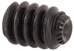 Made in USA - #6-32 UNC, 3/16" Length Under Head, Knurled Cup Point Set Screw - Grade 8 Alloy Steel, 1/16" Key - Eagle Tool & Supply
