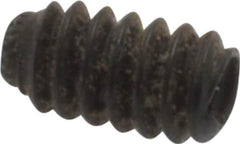 Made in USA - #6-32 UNC, 1/4" Length Under Head, Knurled Cup Point Set Screw - Grade 8 Alloy Steel, 1/16" Key - Eagle Tool & Supply