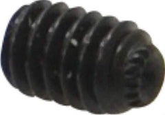 Made in USA - #8-32 UNC, 1/4" Length Under Head, Knurled Cup Point Set Screw - Grade 8 Alloy Steel, 5/64" Key - Eagle Tool & Supply