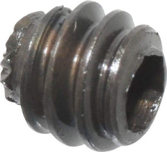 Made in USA - #10-24 UNC, 3/16" Length Under Head, Knurled Cup Point Set Screw - Grade 8 Alloy Steel, 3/32" Key - Eagle Tool & Supply